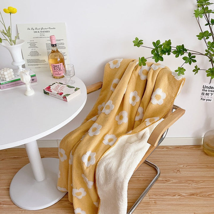 Cotton Floral Blanket for Adults and Kids in Sunflower | Cheerful Cotton Warmth for Everyone | Throw Blankets