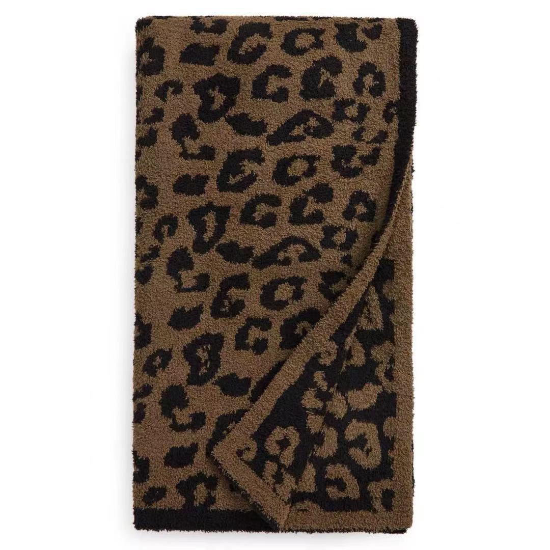 Luxury Soft Leopard Print Plush Throw Blanket for Sofa | Leopard Print Plush Comfort | Throw Blankets