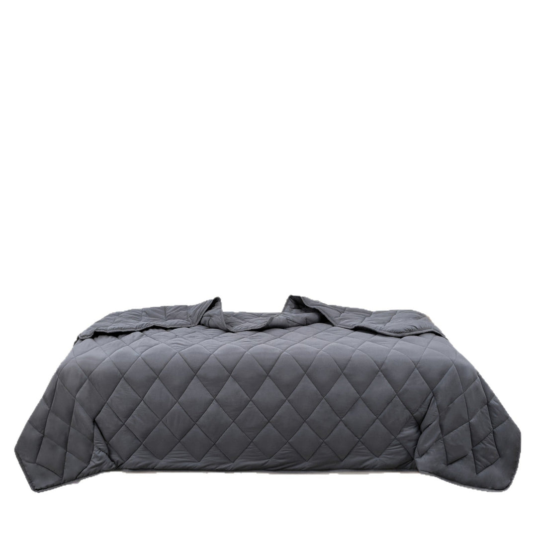 Plush Quilted Blanket in Classic Diamond Pattern for Bed, Sofa and Travel | Plush Quilted Warmth All Year | Throw Blankets