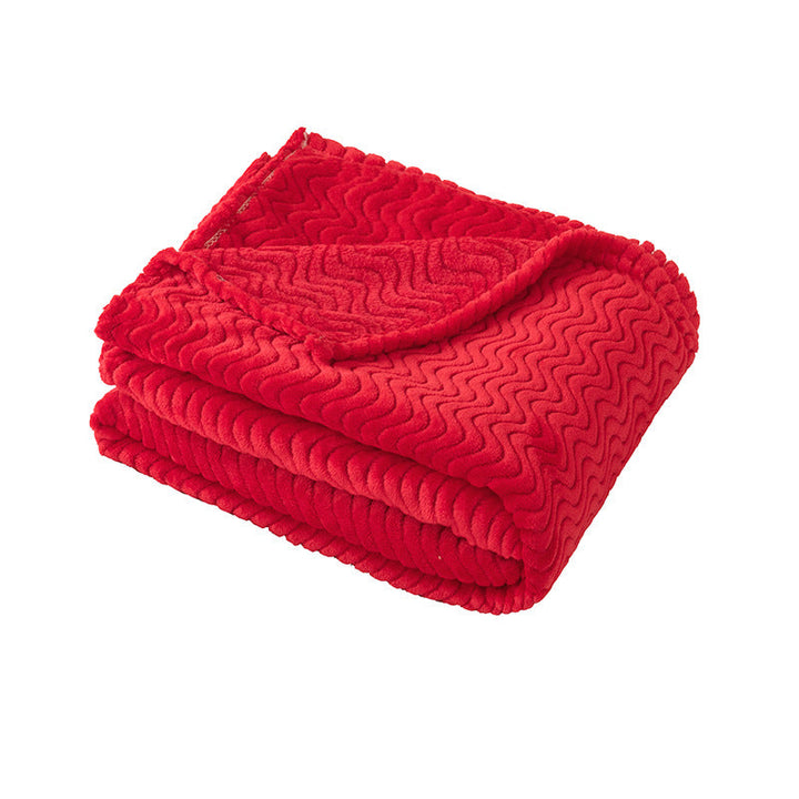 Wave Pattern Cosy Blanket, 59 x 79 in, Soft and Machine Washable | Wave Pattern Comfort for Relaxing | Throw Blankets