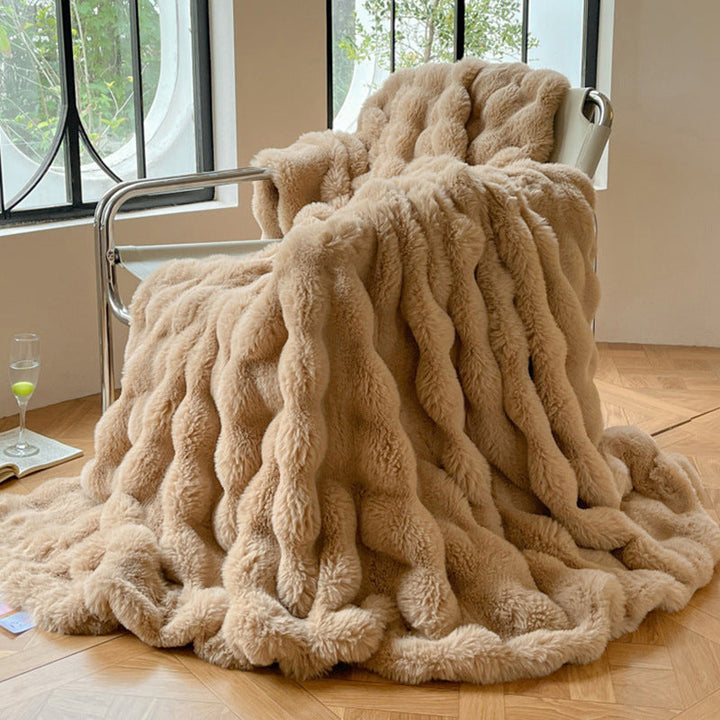 Luxurious Wave Textured Soft Throw Blanket in Six Colours | Wave Texture and Plush Softness | Throw Blankets