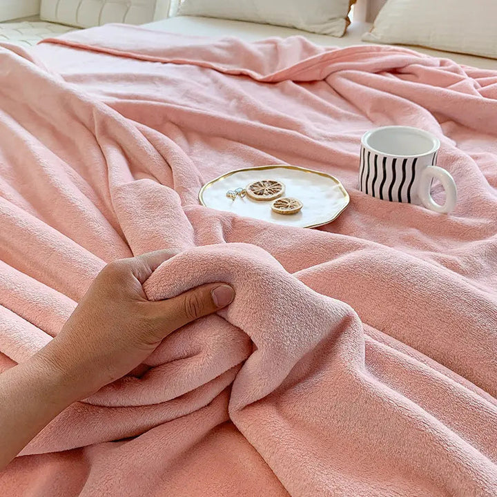 Thick Velvet Nap Blanket for Office, Sofa and Bedroom | Cosy Nap Blanket for Any Room | Fleece Blankets