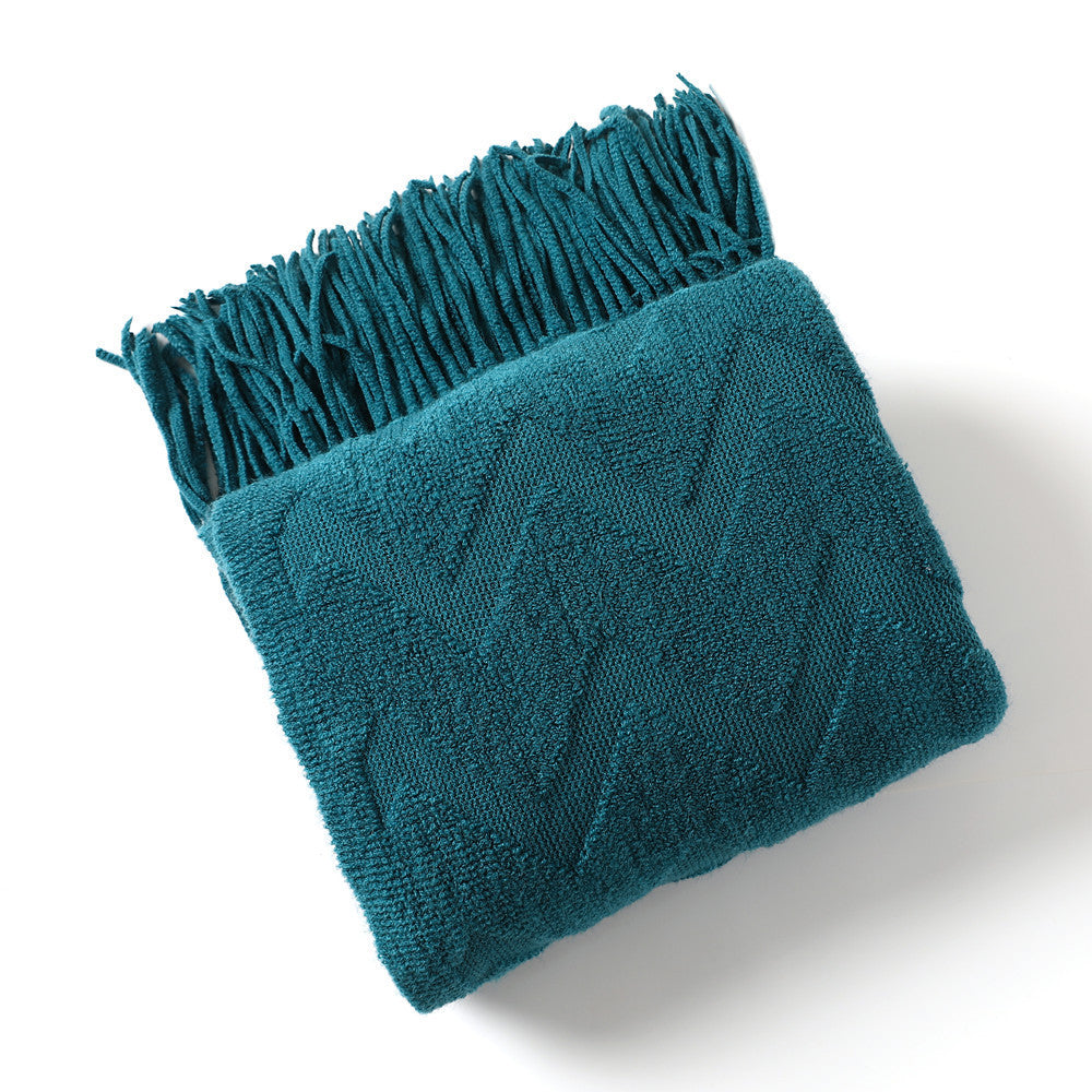 Cozy Textured Throw Blanket in Six Colours for Sofa and Bed | Textured Warmth Without Overheating | Throw Blankets