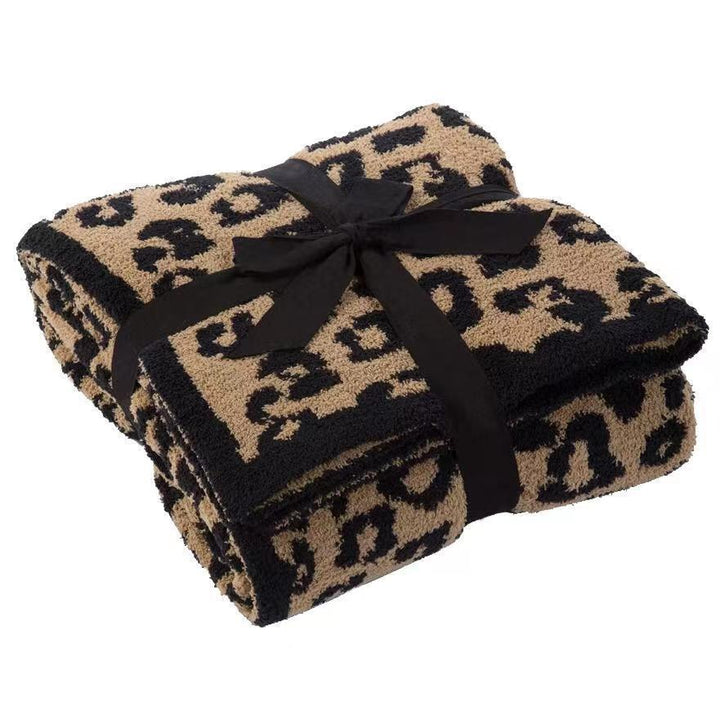 Luxury Soft Leopard Print Plush Throw Blanket for Sofa | Leopard Print Plush Comfort | Throw Blankets