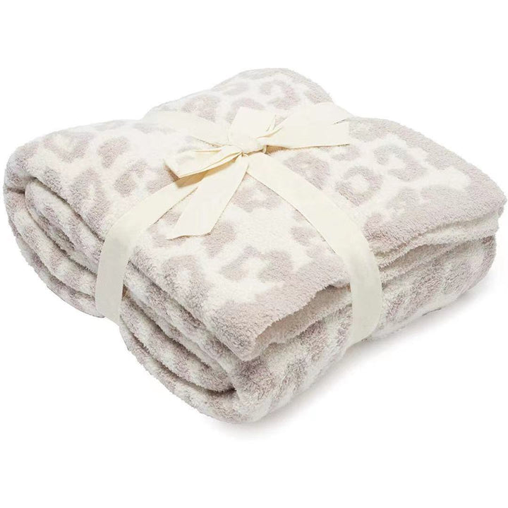 Luxury Soft Leopard Print Plush Throw Blanket for Sofa | Leopard Print Plush Comfort | Throw Blankets