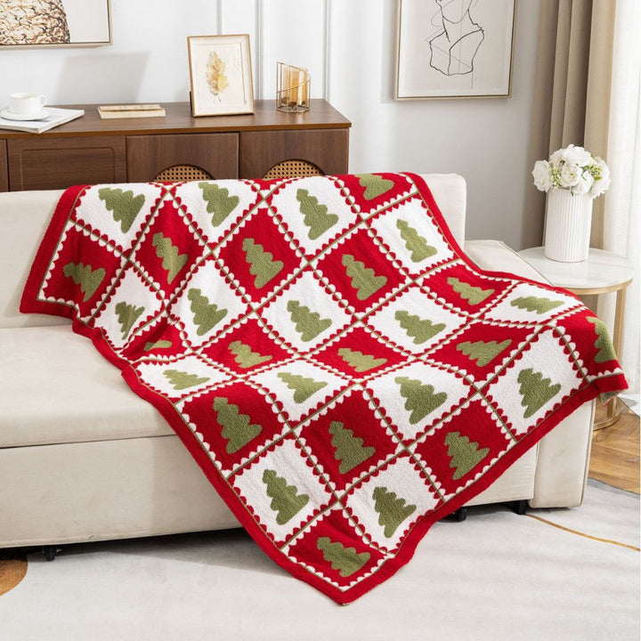 Holiday Snowflake Throw Blanket in Soft Fabric for Sofa and Bed | Festive Snowflake Winter Warmth | Throw Blankets