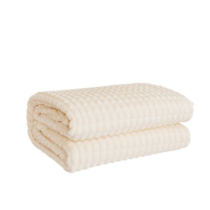 Ridge Textured Plush Throw Blanket for Naps and Chilly Evenings | Ridge Texture for Cosy Naps | Throw Blankets