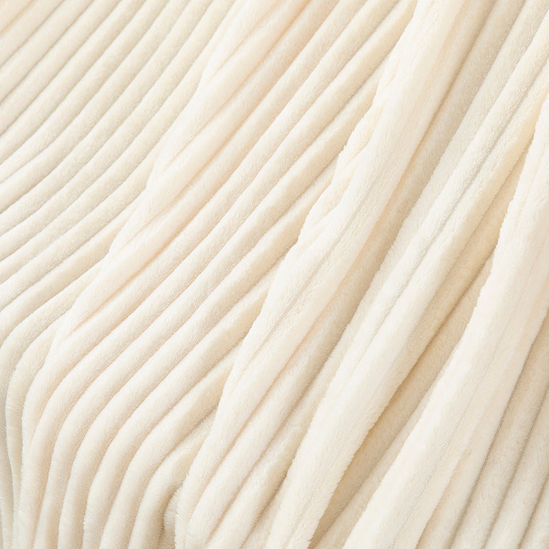 Velvet Touch Plush Throw Blanket with Fine Ridges in Earthy Tones | Fine Ridges, Velvet-Soft Touch | Throw Blankets