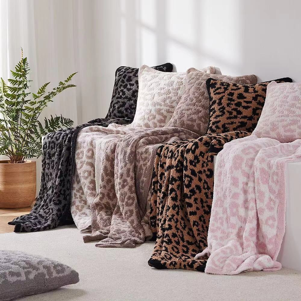 Luxury Soft Leopard Print Plush Throw Blanket for Sofa | Leopard Print Plush Comfort | Throw Blankets