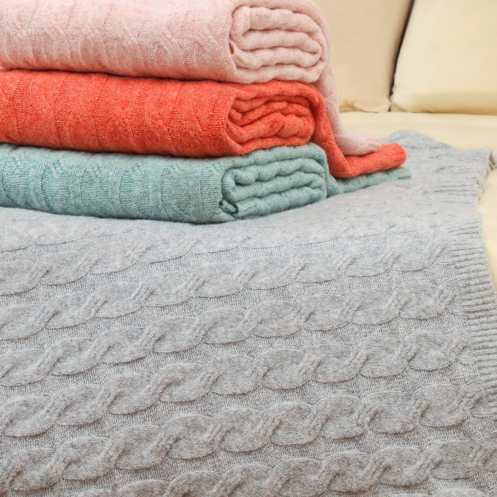 Cable Knit Throw Blanket with Plush Texture and Breathable Warmth | Cable Knit Warmth Without Weight | Throw Blankets