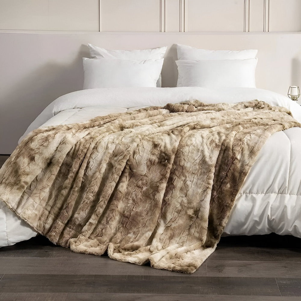 Soft Coral Fleece Blanket with Batik Style Print for Winter | Coral Fleece Softness at Night | Fleece Blankets