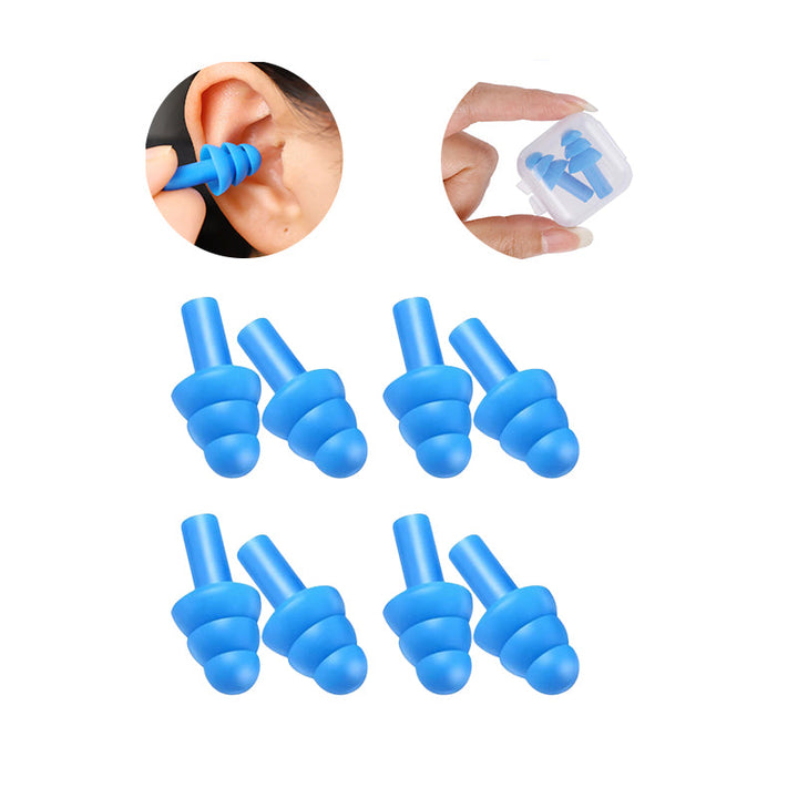 Reusable Silicone Swimming Earplugs with Storage Box for Pool, Sea and Shower | Watertight Comfort for Swimmers | Earplugs