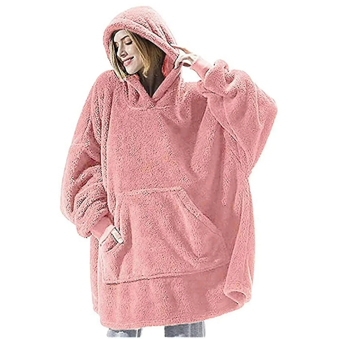 Double Fleece Hooded Pullover with Front Pocket for Winter Lounging | Cosy Warmth for Chilly Days | Loungewear