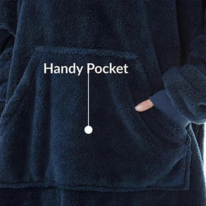 Double Fleece Hooded Pullover with Front Pocket for Winter Lounging | Cosy Warmth for Chilly Days | Loungewear