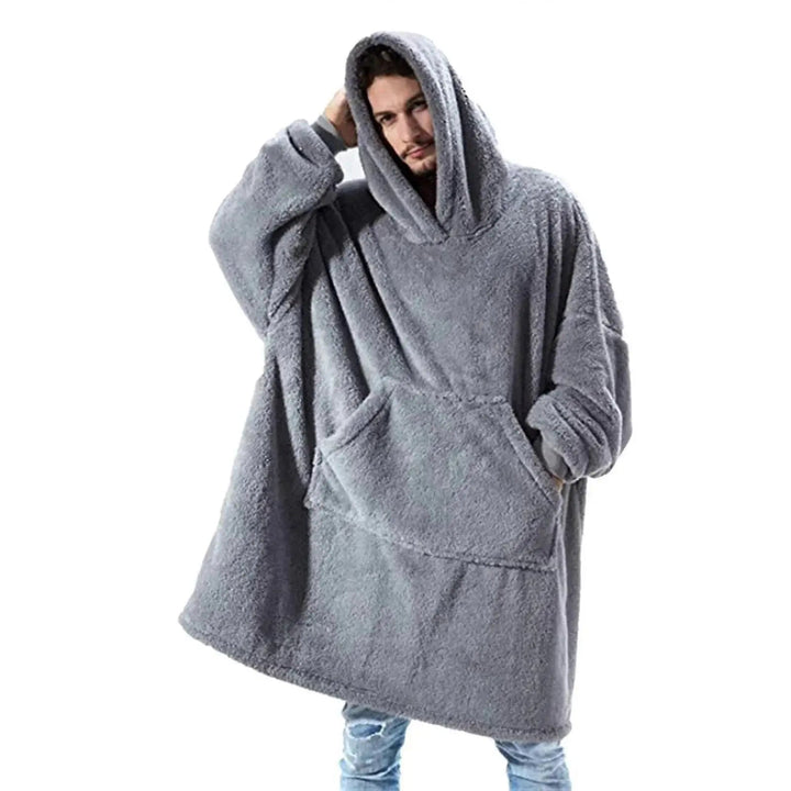Double Fleece Hooded Pullover with Front Pocket for Winter Lounging | Cosy Warmth for Chilly Days | Loungewear
