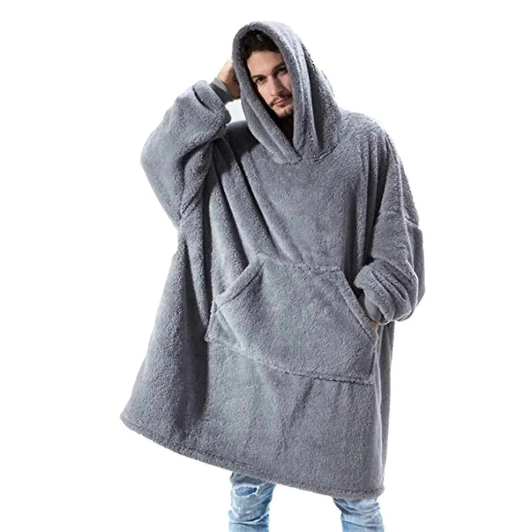 Oversized Double Fleece Hoodie Blanket in One Size | Wearable Blanket Comfort | Loungewear