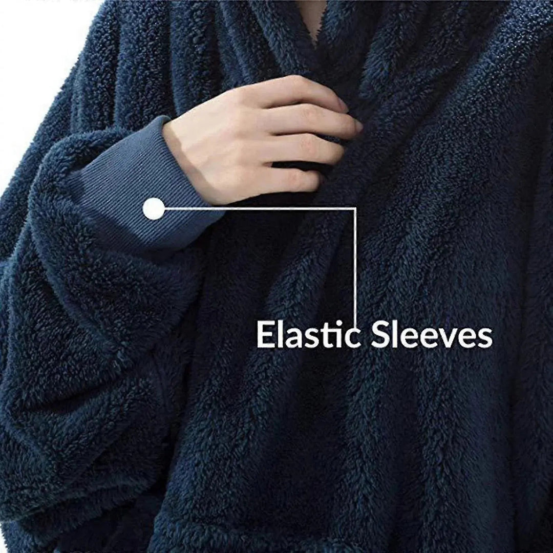 Double Fleece Hooded Pullover with Front Pocket for Winter Lounging | Cosy Warmth for Chilly Days | Loungewear