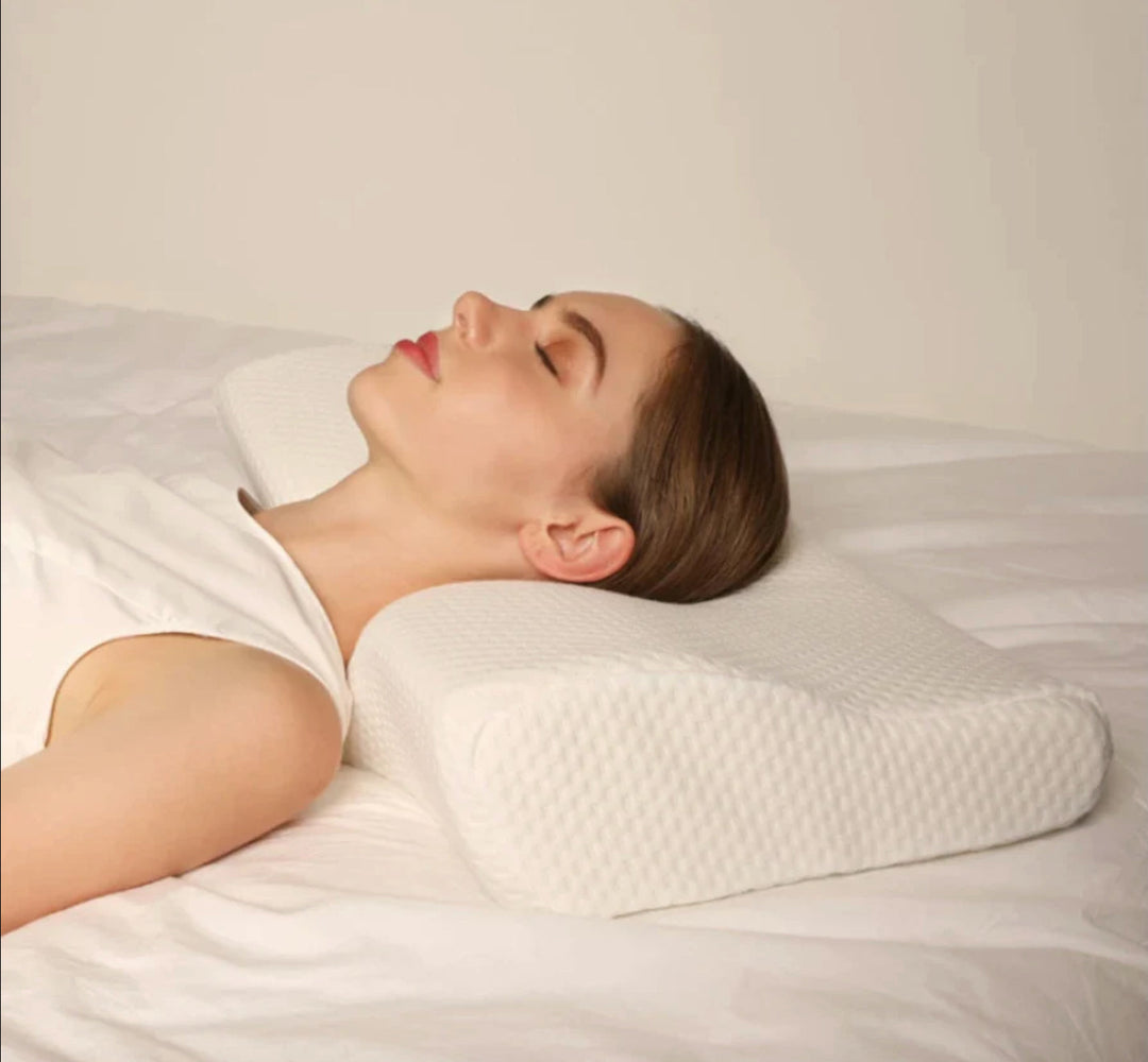 Memory Foam Cervical Contour Pillow for Side and Back Sleepers | Contour Neck Support, Two-Pack Option | Bed Pillows