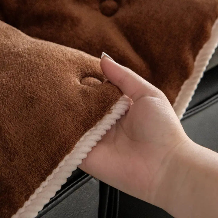 Button Tufted Plush Sofa Cover in Machine-Washable Microfiber | Tufted Softness for Seat Cushions | Sofa Covers
