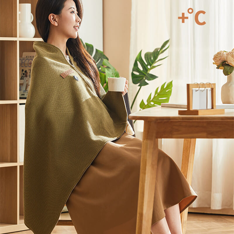 Portable USB Heated Blanket with 3 Heat Settings and Fleece Waffle Weave | USB Warmth Wherever You Go | Heated Blankets