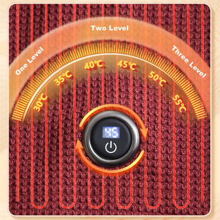Portable USB Heated Blanket with 3 Heat Settings and Fleece Waffle Weave | USB Warmth Wherever You Go | Heated Blankets