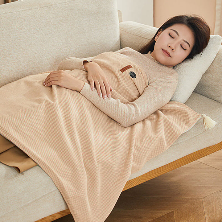 Portable USB Heated Blanket with 3 Heat Settings and Fleece Waffle Weave | USB Warmth Wherever You Go | Heated Blankets