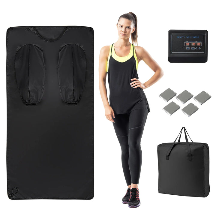 Foldable Infrared Sauna Blanket with Armholes, Timer and Carry Bag | Spa-Style Heat at Home | Sauna Blankets