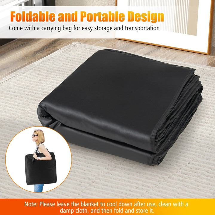 Foldable Infrared Sauna Blanket with Armholes, Timer and Carry Bag | Spa-Style Heat at Home | Sauna Blankets