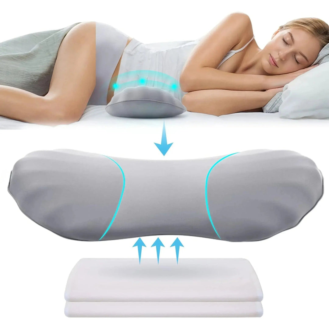 High Rebound Memory Foam Lumbar Pillow for Chair and Sofa | Back Support for Long Sitting | Lumbar Pillows