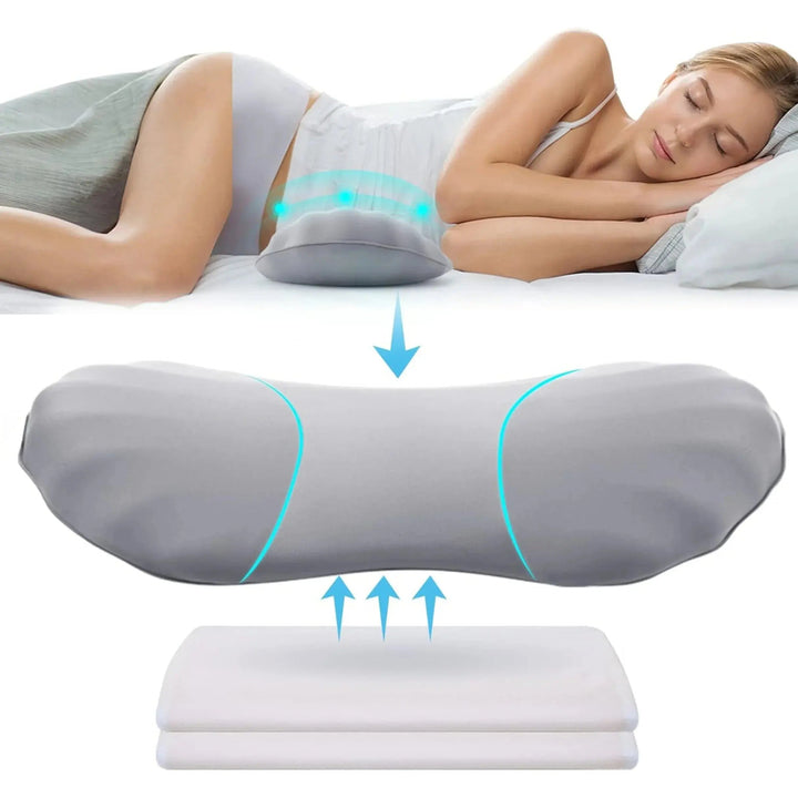 High Rebound Memory Foam Lumbar Pillow for Chair and Sofa | Back Support for Long Sitting | Lumbar Pillows