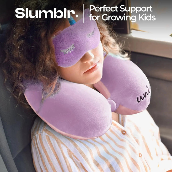 Unicorn Plush U-Shaped Memory Foam Travel Neck Pillow 12 Inch | Playful Neck Cushion for Journeys | Travel Pillows