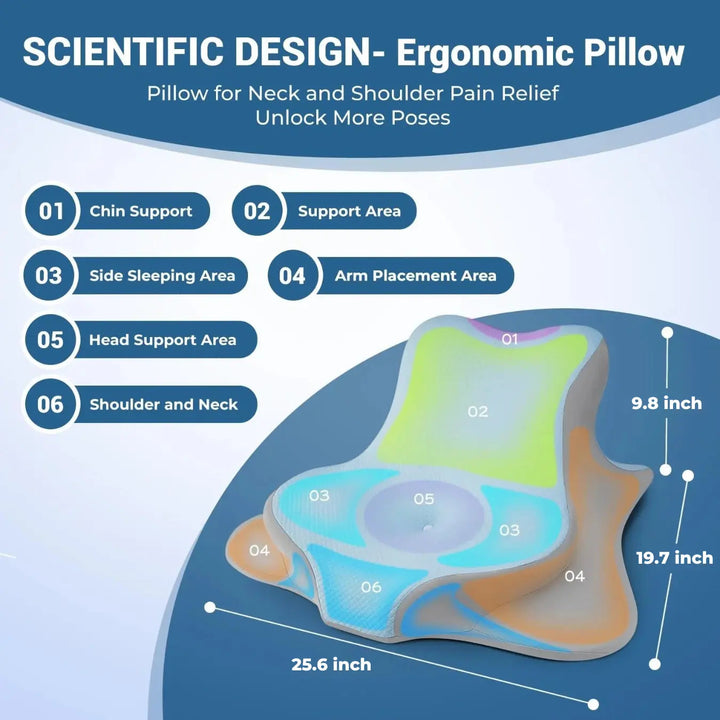 Dual-Curve Memory Foam Wedge Pillow with Ice Silk Cover | Cool Support for Reading and Rest | Wedge Pillows
