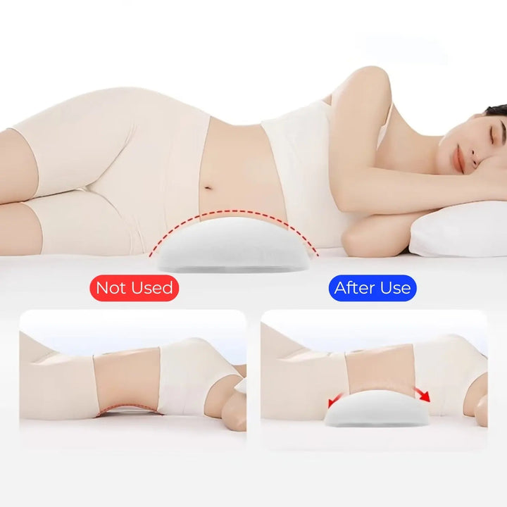 Contoured Memory Foam Lumbar Pillow with Anti-Slip Base | Lower Back Support That Stays Put | Lumbar Pillows