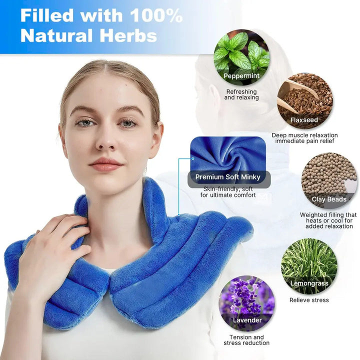 Microwavable Neck Heating Pad for Desk Days in Three Colours | Cordless Warmth for Neck and Shoulders | Heating Pads