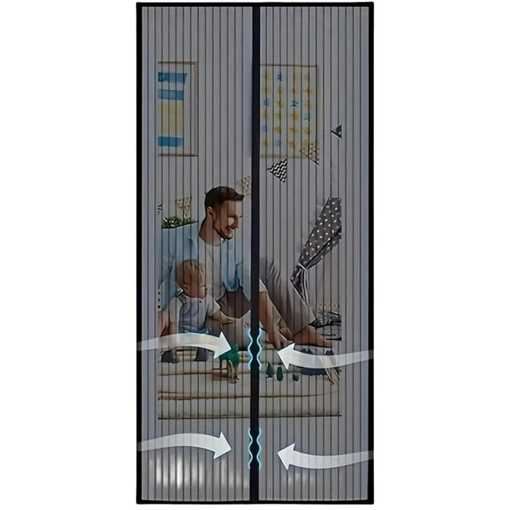 Magnetic Auto Close Mosquito Door Screen Curtain with Fiberglass Mesh | Fresh Air, No Flying Insects | Door Screens