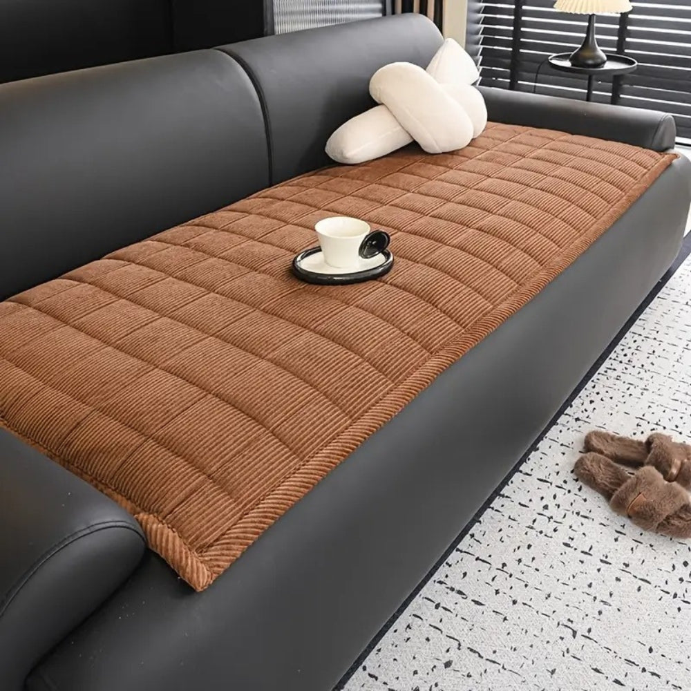 Non Slip Quilted Couch Cover Mat, Cat Scratch Resistant | Quilted Couch Mat That Stays Put | Sofa Covers