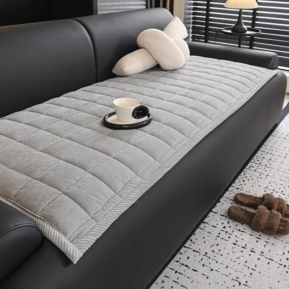 Non Slip Quilted Couch Cover Mat, Cat Scratch Resistant | Quilted Couch Mat That Stays Put | Sofa Covers