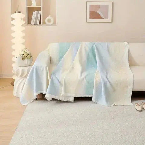 Rainbow Waffle Texture Elastic Sofa Cover in Three Sizes | Stretchy Rainbow Waffle Cover | Sofa Covers