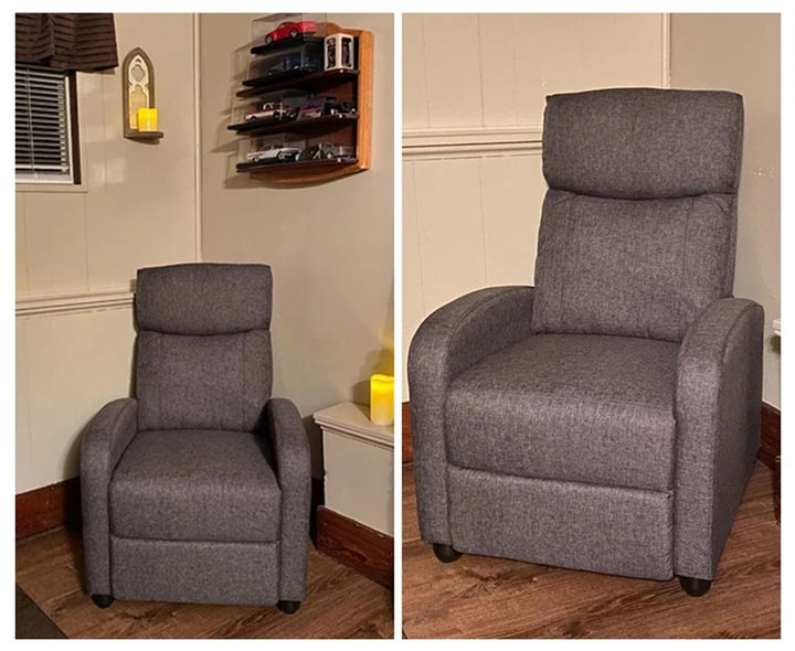 Reclining Massage Chair with Lumbar Vibration and Footrest | Recline with Lower Back Vibration | Recliner Chairs