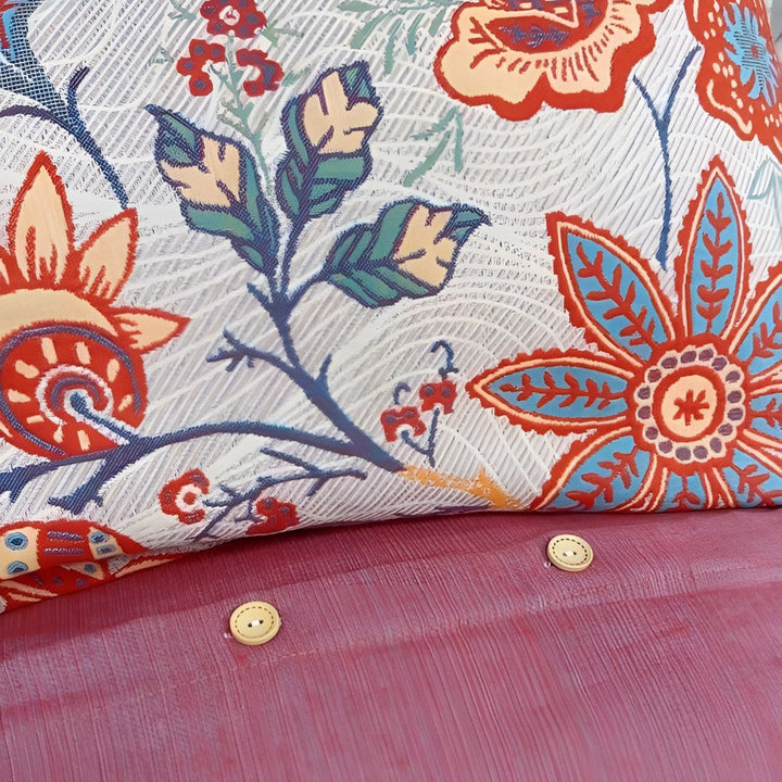 Rustic Floral Boho 100% Cotton Pillowcases, Pack of 2, 20x30in | Boho Blooms for a Fresh Bed | Pillowcases