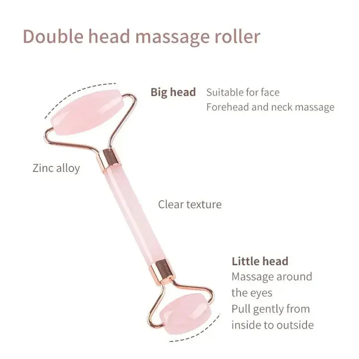 Jade Roller and Gua Sha Set with Natural Stone Tools | Cooling Skincare Ritual | Skincare Tools
