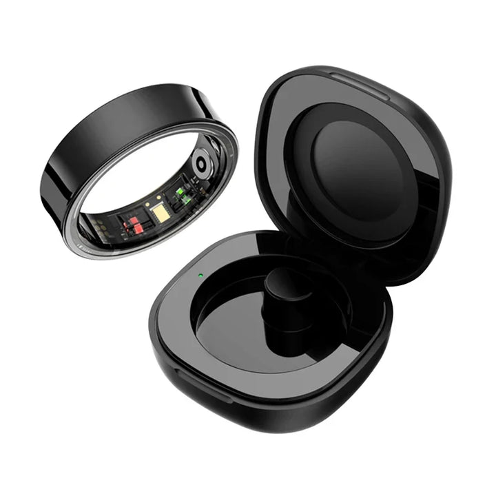 Stainless Steel Smart Ring with Sleep Tracking and Charging Case | Discreet Activity and Sleep Tracking | Smart Rings