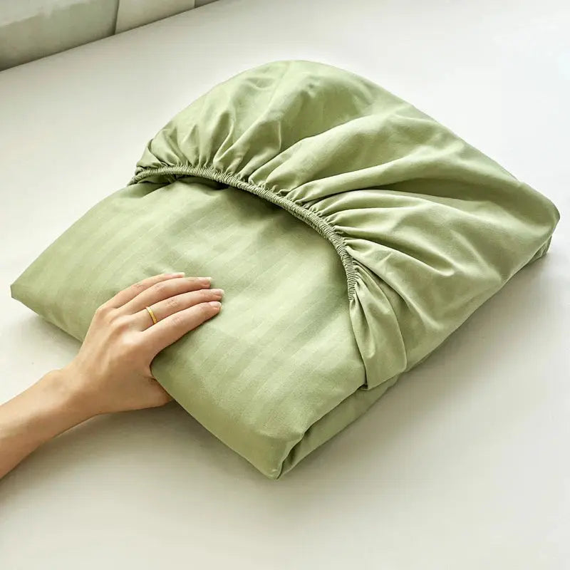 Smooth Striped Embossed Brushed Microfiber Fitted Sheet | Smooth Sheets Wash After Wash | Fitted Sheets