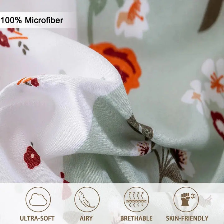 Coordinated Floral Splice Duvet Cover Set with Patchwork Print | Patchwork Florals for the Bed | Bedding Sets