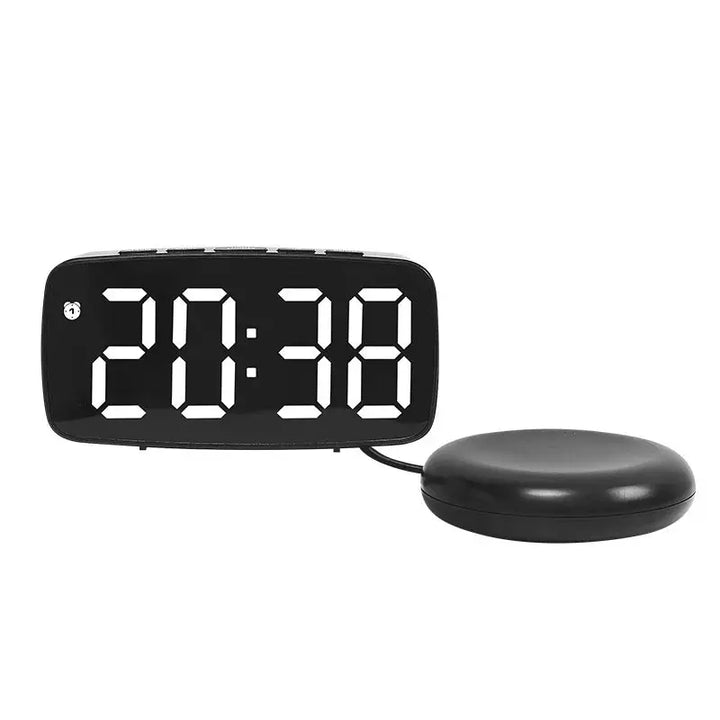 LED Vibrating Alarm Clock with Easy-Read Display for Deep Sleepers | Hard-to-Miss Vibrating Wake-Ups | Alarm Clocks