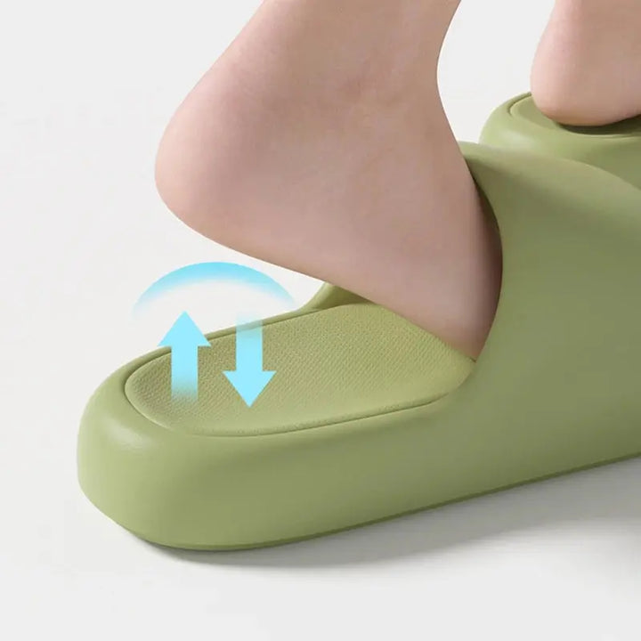 Cloud Platform Slide Slippers with Soft Sole and Non-Slip Design | Cushioned Cloud Slides for Home | Slippers