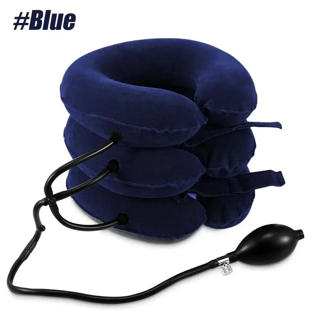 Inflatable Neck and Back Stretcher with Layered Air Chambers | Inflate to Your Comfort Level | Neck Stretchers
