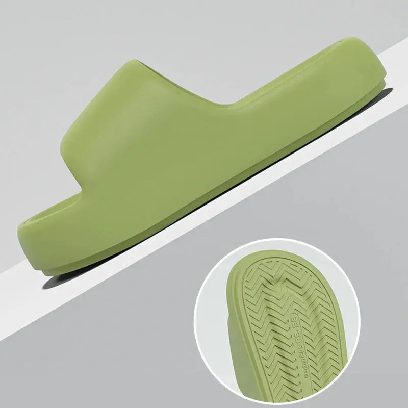 Cloud Platform Slide Slippers with Soft Sole and Non-Slip Design | Cushioned Cloud Slides for Home | Slippers
