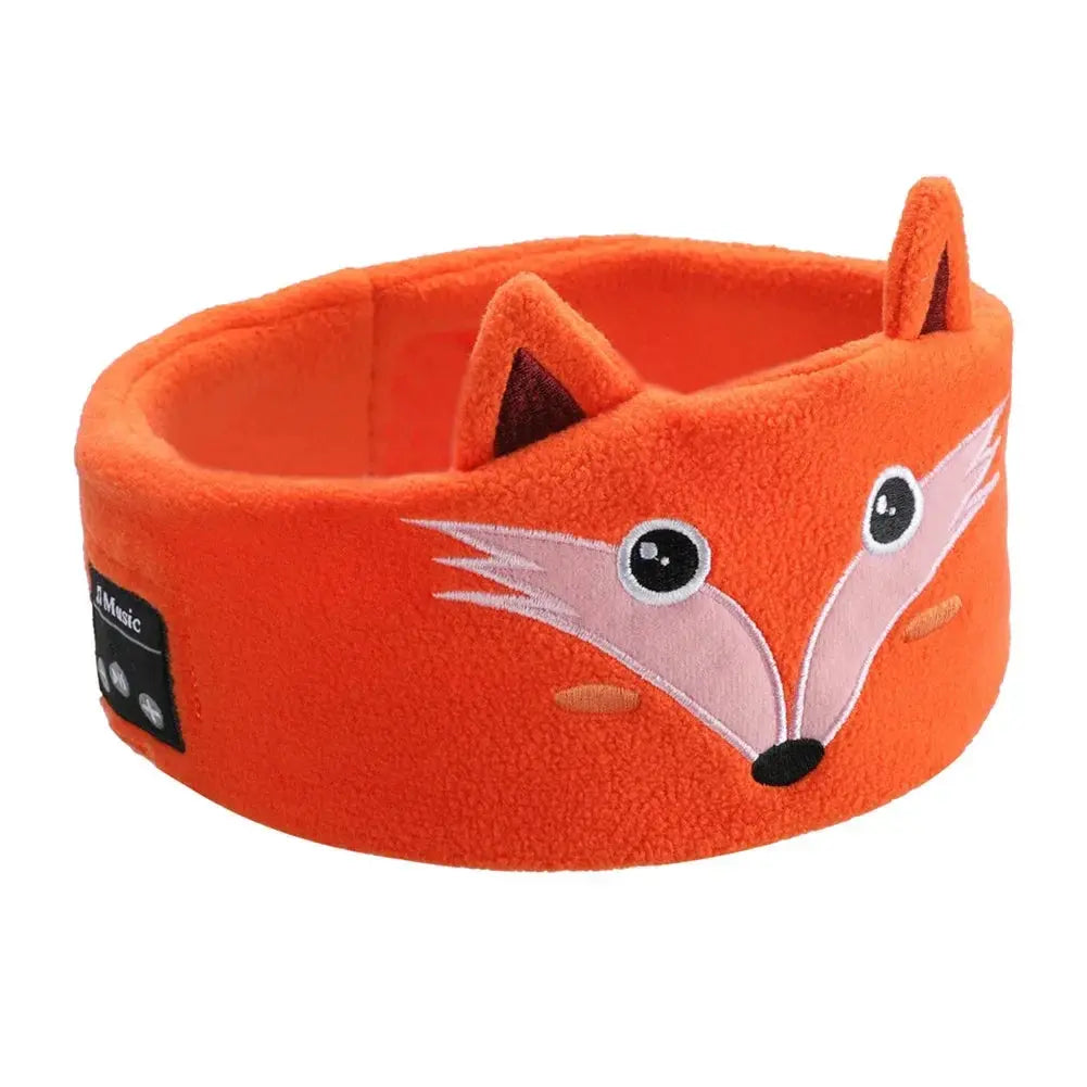 Kids Bluetooth 5.0 Sleep Headband with Built-In Stereo Speakers, Animal Designs | Soft Audio Headband for Children | Sleep Headphones