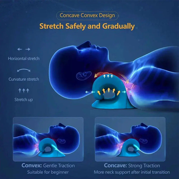Heated Neck Support Pillow with Graphene Heating and Acupoint Nodes | Warming Neck Rest with Massage Nodes | Neck Pillows